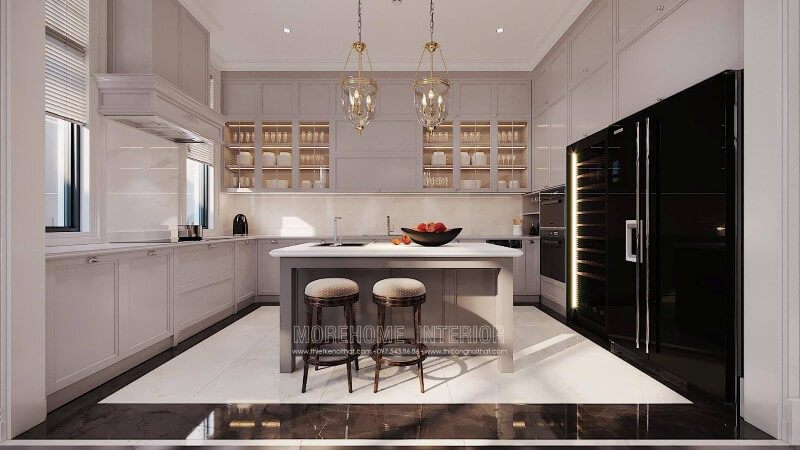 Nếu bạn cần thiết kế và sản xuất tủ bếp biệt thự bằng gỗ tự nhiên, hãy liên hệ với Morehome để được tư vấn và báo giá. Chúng tôi cung cấp các mẫu tủ bếp hiện đại và chất lượng cao.